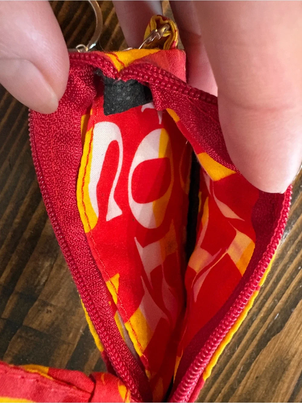 Pitt State Red and Yellow Keychain Coin Pouch Back to school  Collegiate